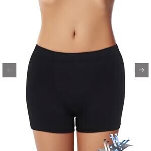 Feitycom Women's Washable Incontinence/Period Boxer Shorts Black Size Small